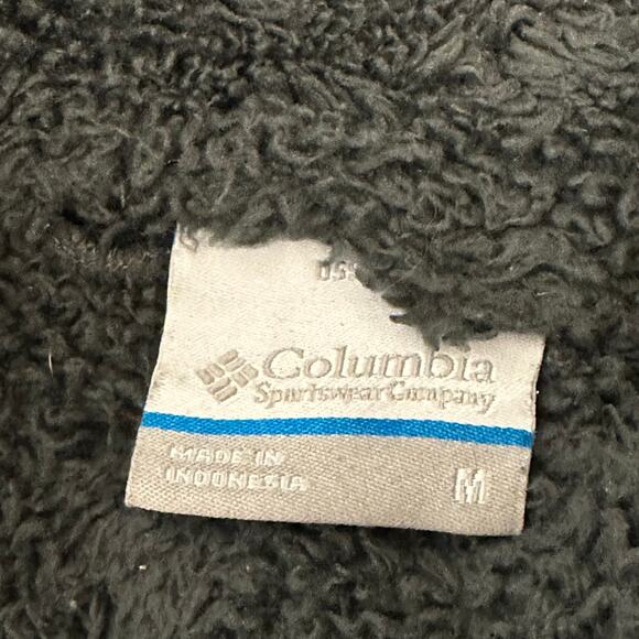 Women's Black Gray Columbia Fleece Zip Up Sz M - Picture 3 of 8